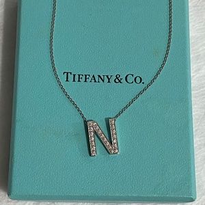 Authentic Tiffany & Co. diamond N necklace